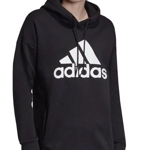 Adidas Originals Women’s Must Haves Badge Of Sport Logo Black Hoodie EB3800 SM